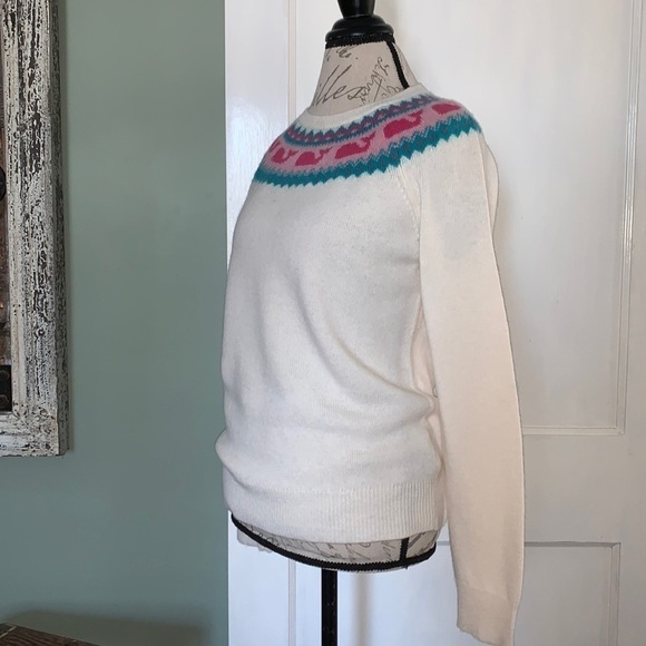 Vineyard vines Whaleisle Yoke Sweater - Marshmallow - Picture 2 of 13